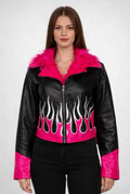 Women's Handmade Sheep Leather Motorcycle Jacket – Bold Streetwear