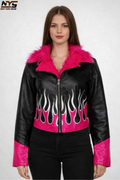 Women's Handmade Sheep Leather Motorcycle Jacket – Bold Streetwear