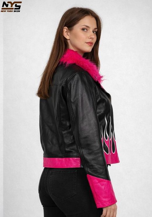 Women's Handmade Sheep Leather Motorcycle Jacket – Bold Streetwear